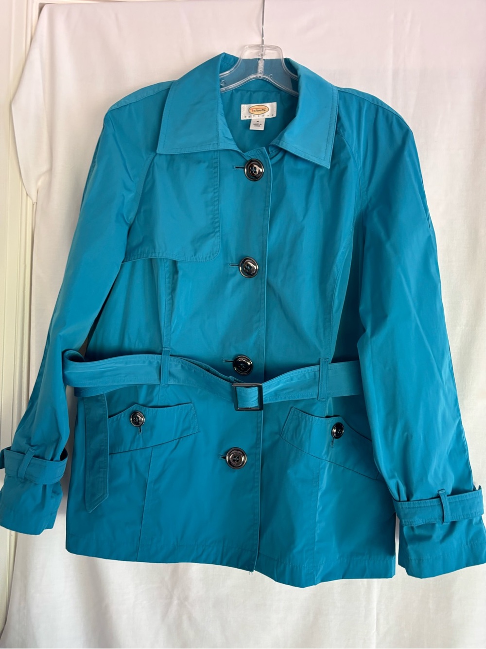 Talbots Teal Trench Coat with Belt